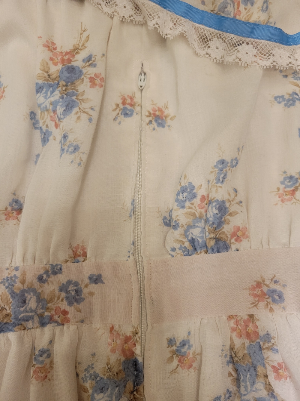 Vintage 70s Style Floral Off-Shoulder Midi Dress With Straps XXS-XS Cottagecore - Picture 11 of 16